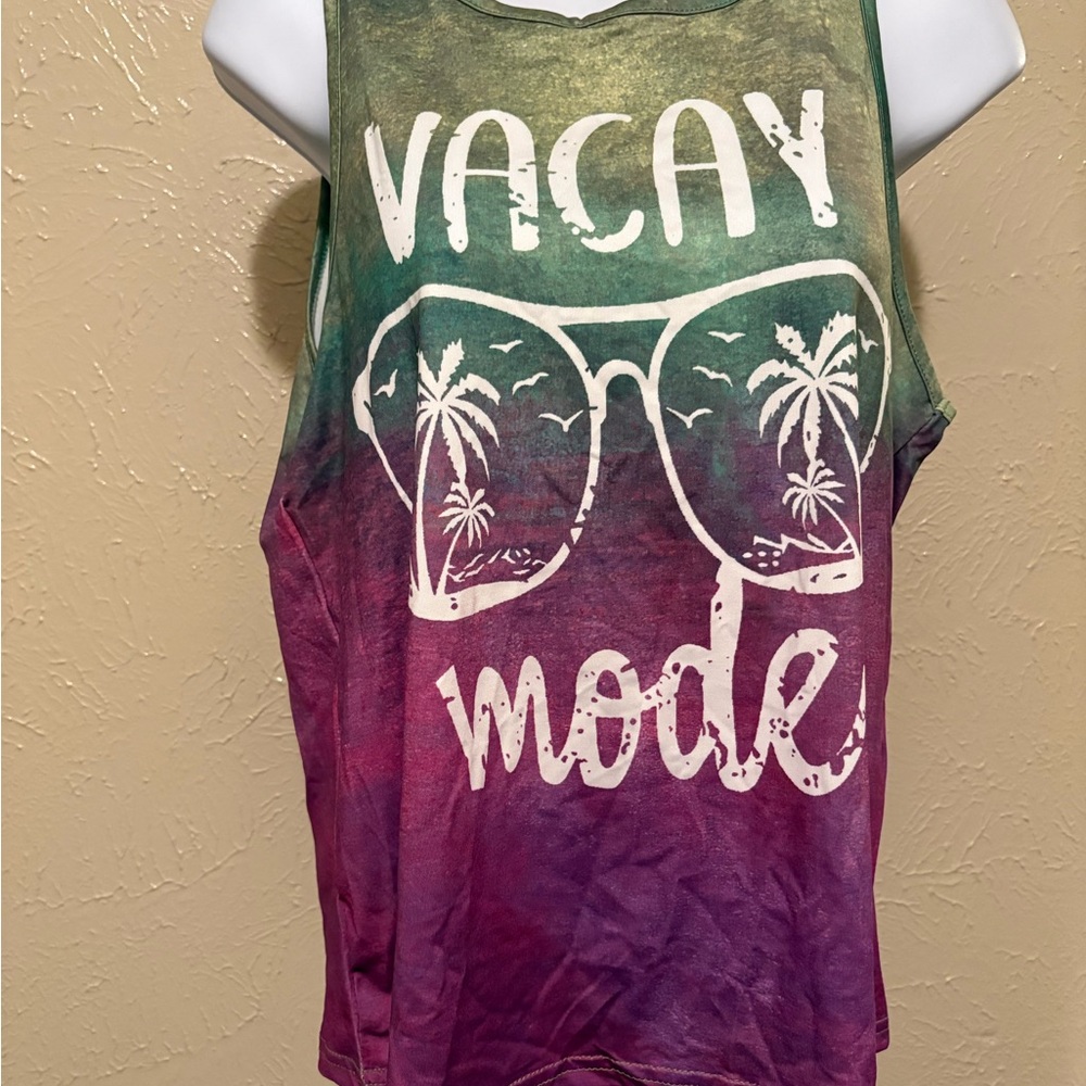 NEW SHEIN Purple and White Tank Top